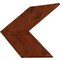 Ekena Millwork 15 3/4"W x 16"H x 3/4"D Vintage Farmhouse 5 1/2" Chevron, Barnwood Decor Collection, Salvage Red DECR15X16X075CHVRD - alternate 5